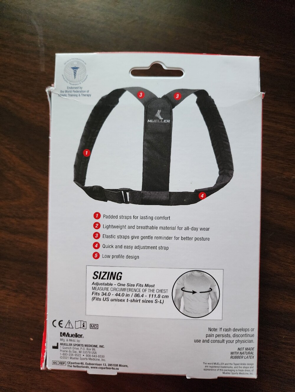 New Mueller Adjustable Posture Support Open Box One Size - Picture 7 of 16